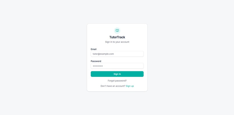 TutorTrackr – screenshot 1