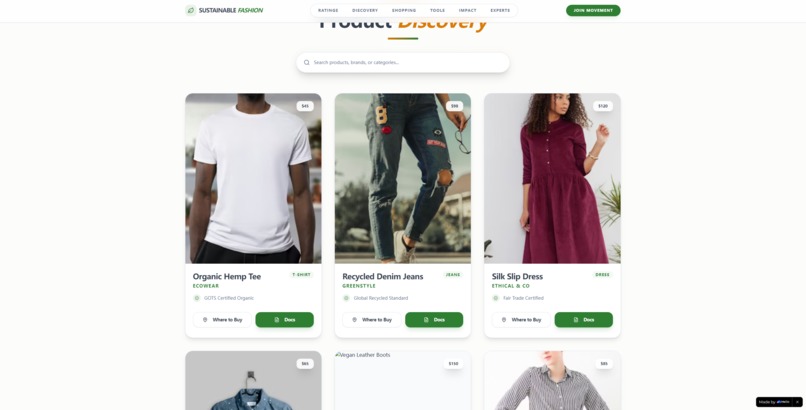 Sustainable Fashion Guide – screenshot 2