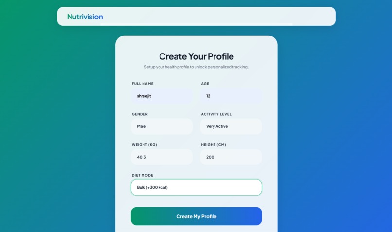 NutriVision – screenshot 2