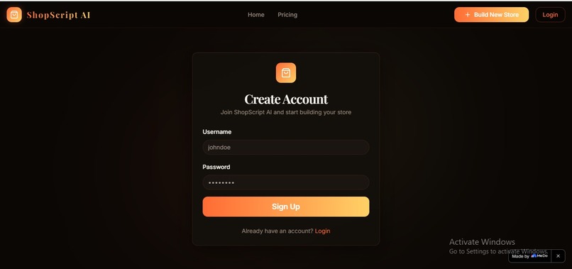 ShopScript AI — Conversational Store Builder – screenshot 3