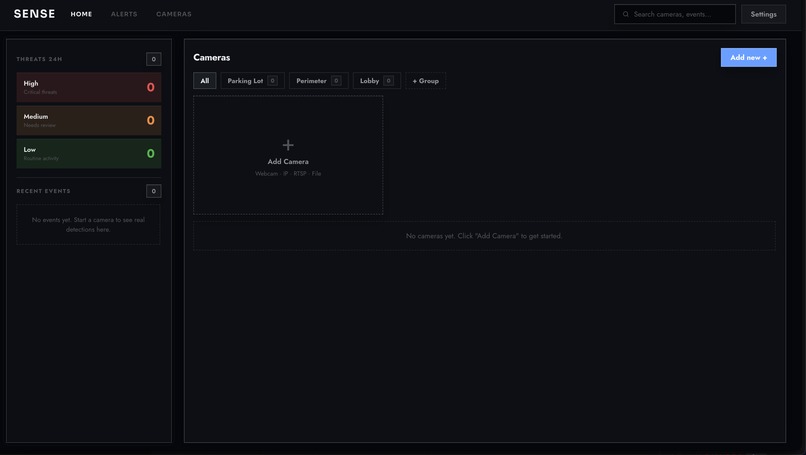 Sense Security – screenshot 1