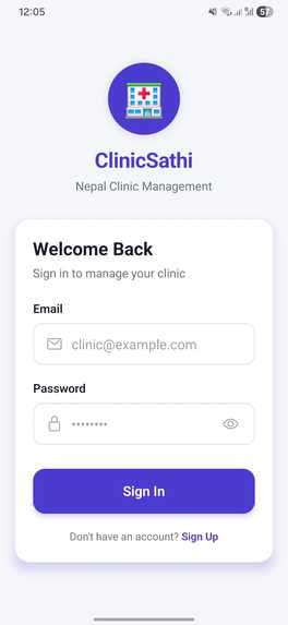 Clinic-Sathi: Smart Clinic Management System – screenshot 1