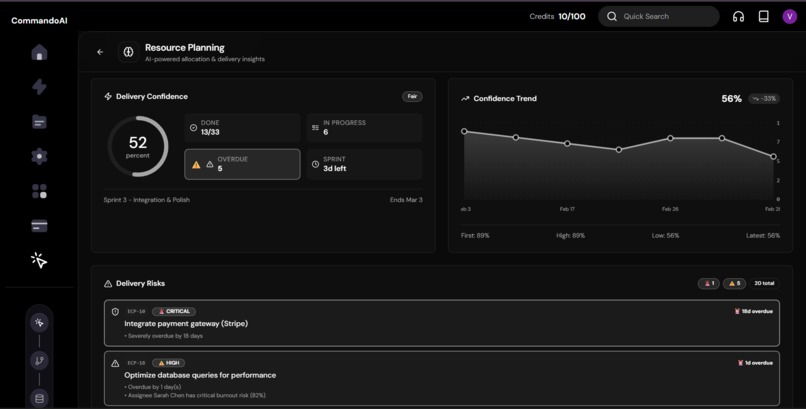 Commando AI — Predict. Prevent. Ship. – screenshot 3