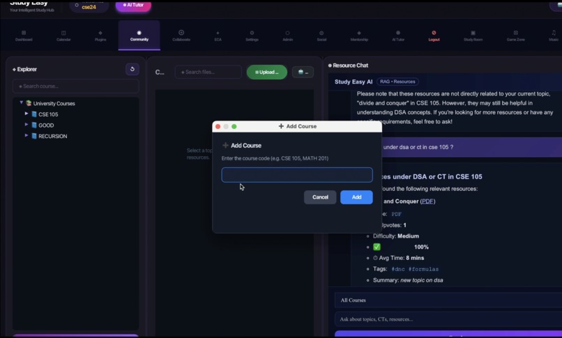 StudyEasy: An Agentic, Offline-First AI Academic OS  – screenshot 10