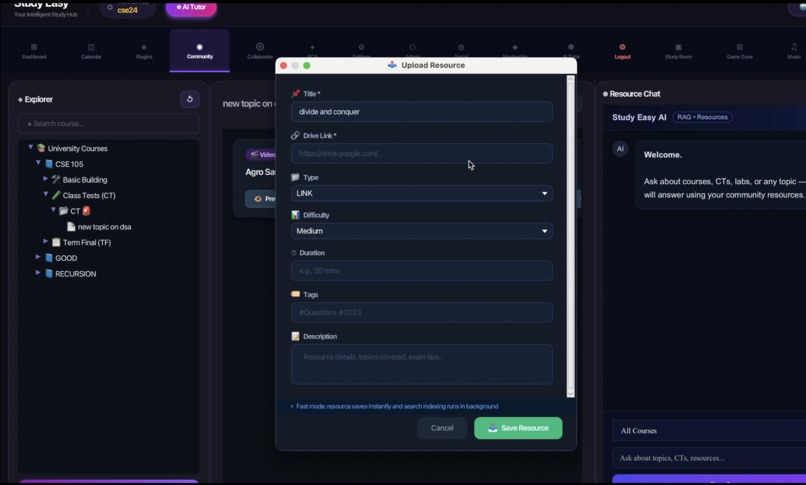StudyEasy: An Agentic, Offline-First AI Academic OS  – screenshot 11