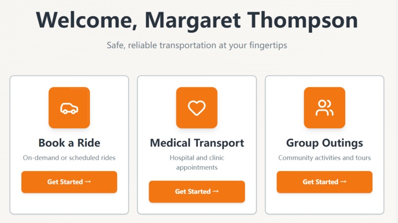 senior transportation – screenshot 1