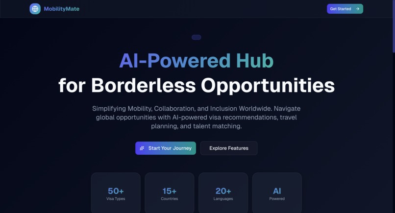 MobilityMate - AI-Powered Hub for Borderless Opportunities – screenshot 1