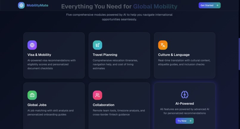 MobilityMate - AI-Powered Hub for Borderless Opportunities – screenshot 2