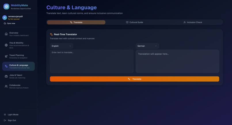 MobilityMate - AI-Powered Hub for Borderless Opportunities – screenshot 9