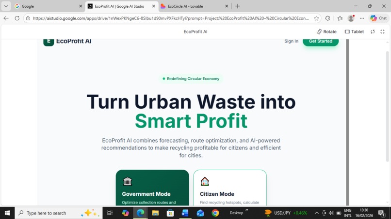 EcoProfit AI – Circular Economy Intelligence – screenshot 1