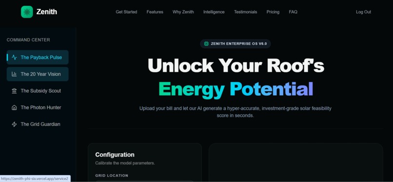 Zenith: AI-Driven Solar & Microgrid Intelligence Platform – screenshot 3