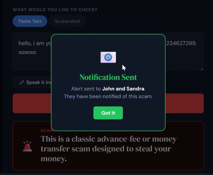 Scamshield – screenshot 2