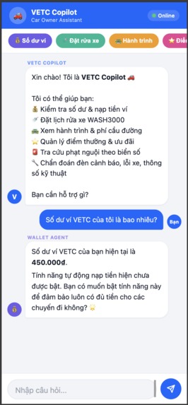 VETC AI Agent Platform – screenshot 1