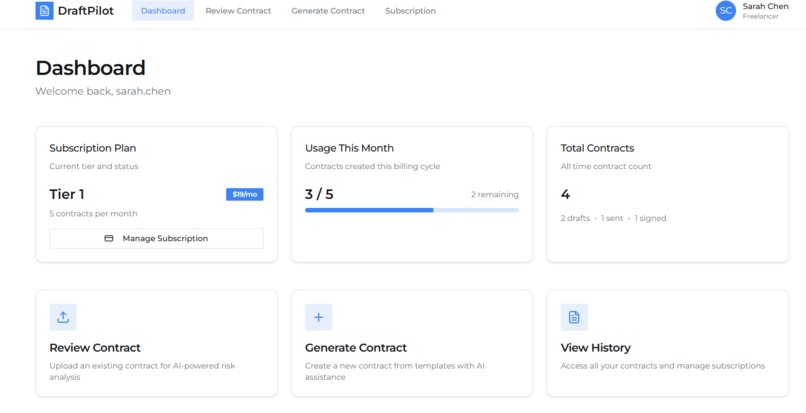 DraftPilot – AI Contract Agent – screenshot 1