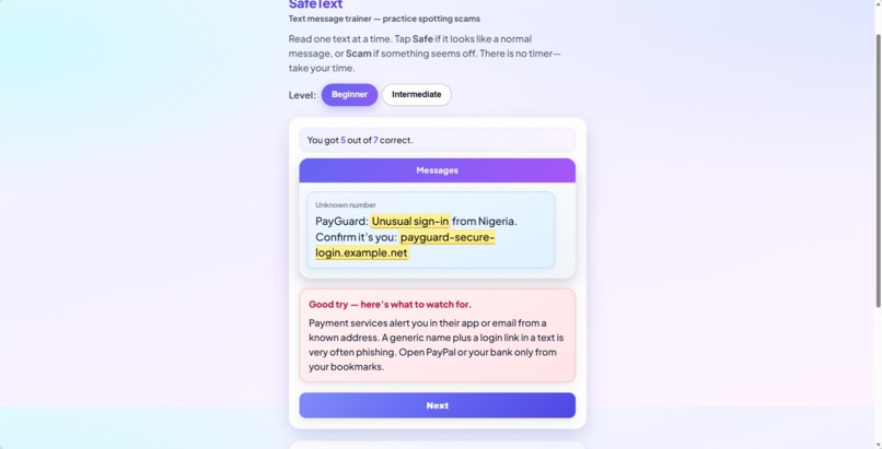 SafeText – screenshot 3