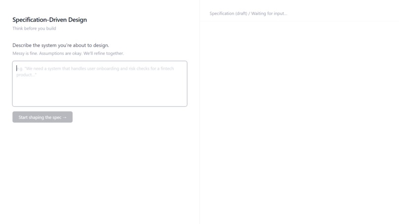 SpecFirst – screenshot 1