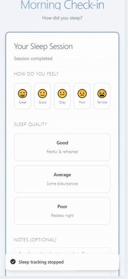 Smart Sleep & Behavior Tracker – screenshot 3