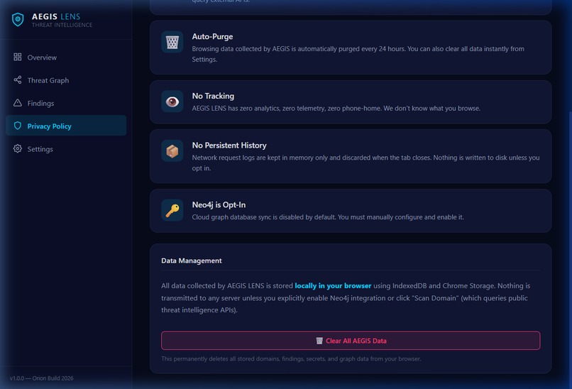AEGIS LENS — Real-Time Security & Privacy Intelligence Layer – screenshot 5