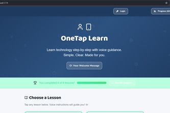 OneTap AI – Voice-Based Digital Learning for Seniors