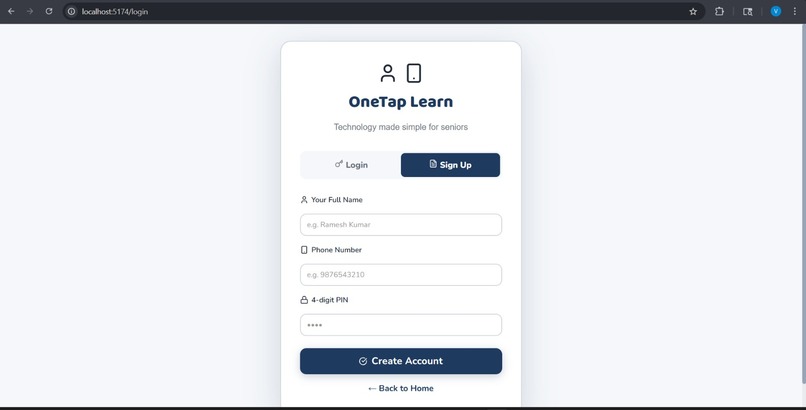 OneTap AI – Voice-Based Digital Learning for Seniors – screenshot 6