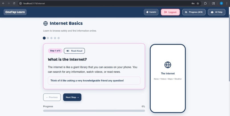 OneTap AI – Voice-Based Digital Learning for Seniors – screenshot 8