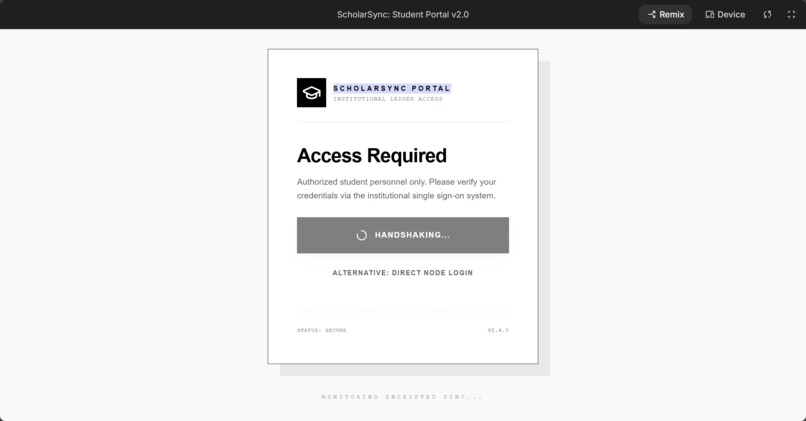 Scholarsync portal – screenshot 1