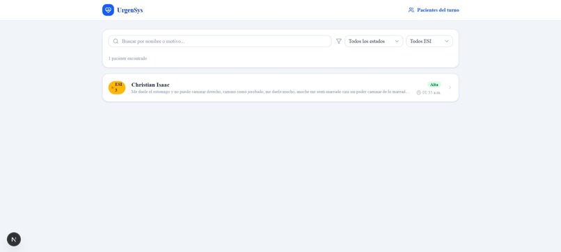 UrgenSys – screenshot 1