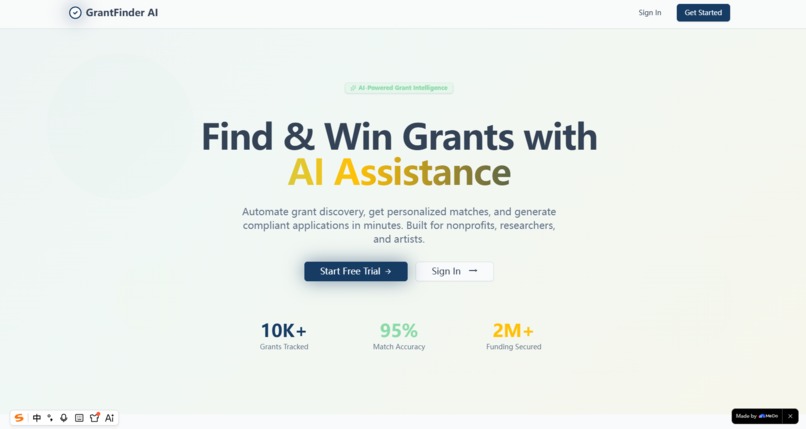GrantFinder AI – screenshot 1