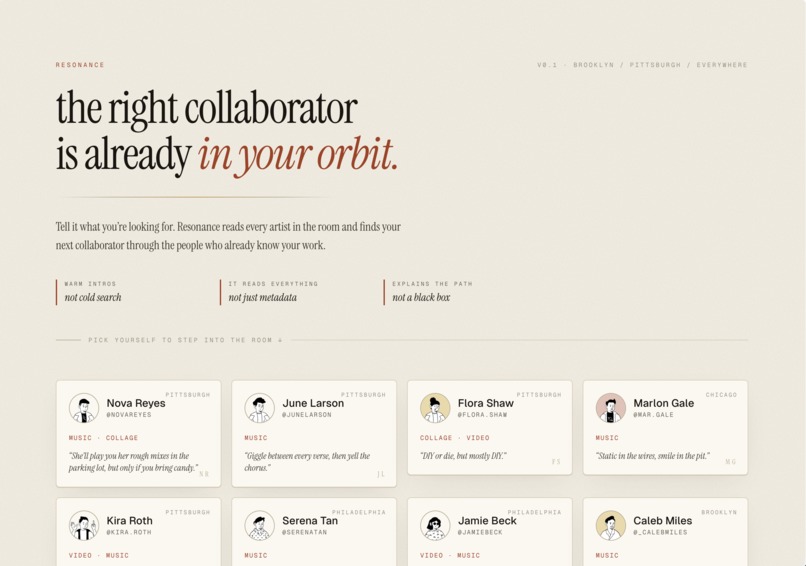 Resonance ( https://resonance-benja2.vercel.app ) – screenshot 1