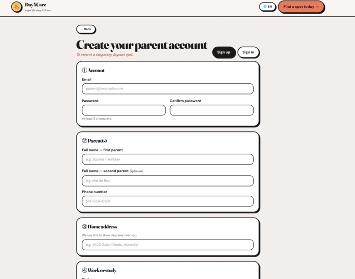 Day4Care – screenshot 2