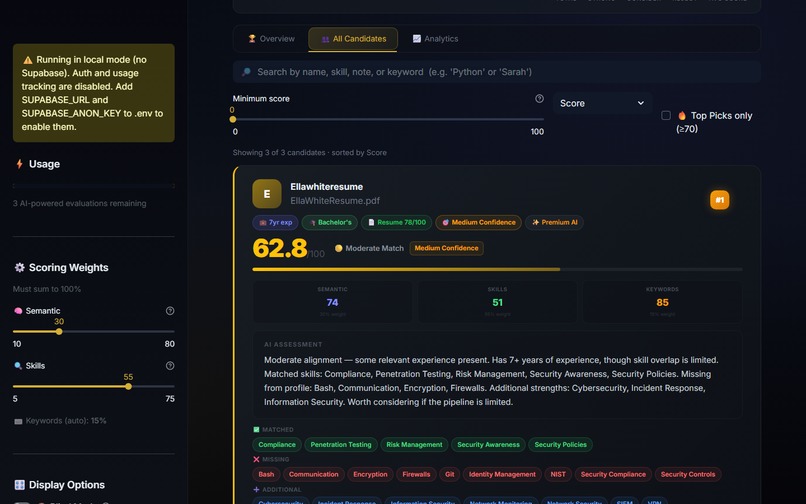 HireFlow AI — Fair & Explainable Hiring Engine – screenshot 10