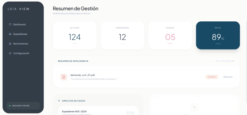LEIA: Expedientes Legales e Inteligencia Artificial – screenshot 2