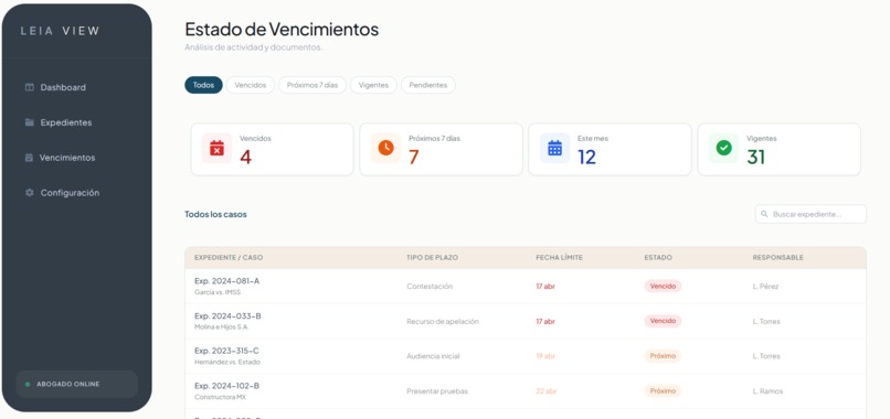 LEIA: Expedientes Legales e Inteligencia Artificial – screenshot 3