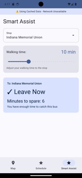 Bloomington Transit smart app – screenshot 1