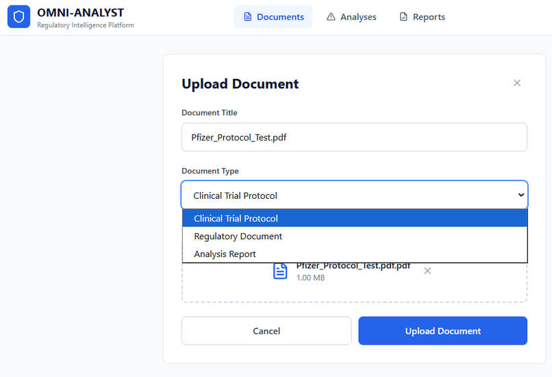 #  OMNY-ANALYST: Autonomous Regulatory Intelligence – screenshot 6