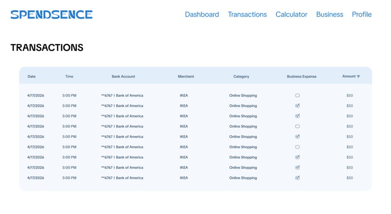 SpendSence – screenshot 1