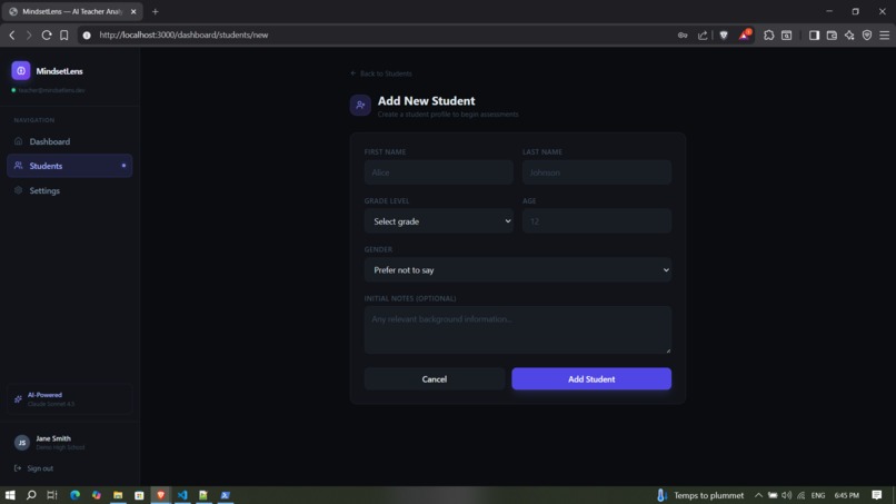 MindsetLens: Because every student's mindset matters – screenshot 3