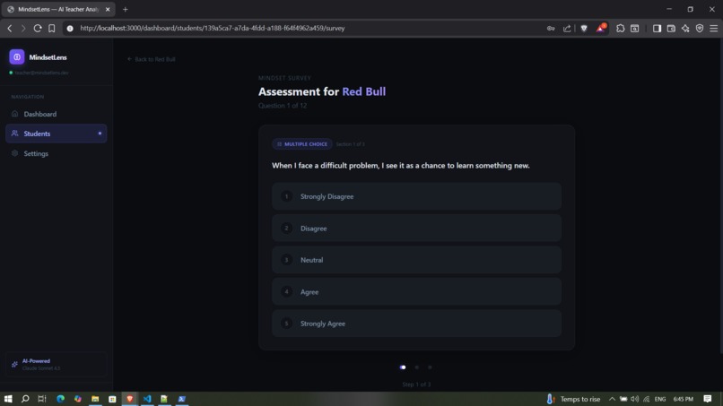 MindsetLens: Because every student's mindset matters – screenshot 4