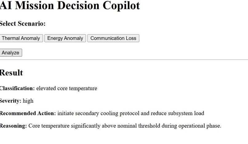 AI Mission Decision Copilot – screenshot 4