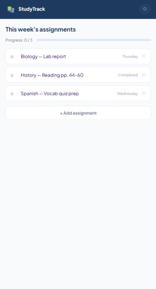 StudyTracker/SafetyExit – screenshot 1