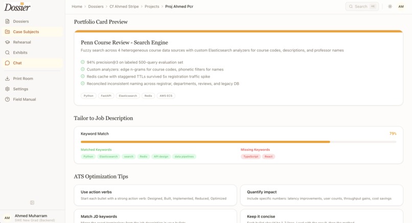 Dossier – screenshot 3