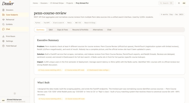 Dossier – screenshot 4