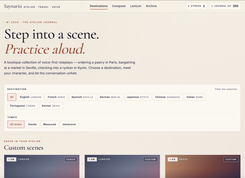 Saynario – screenshot 1