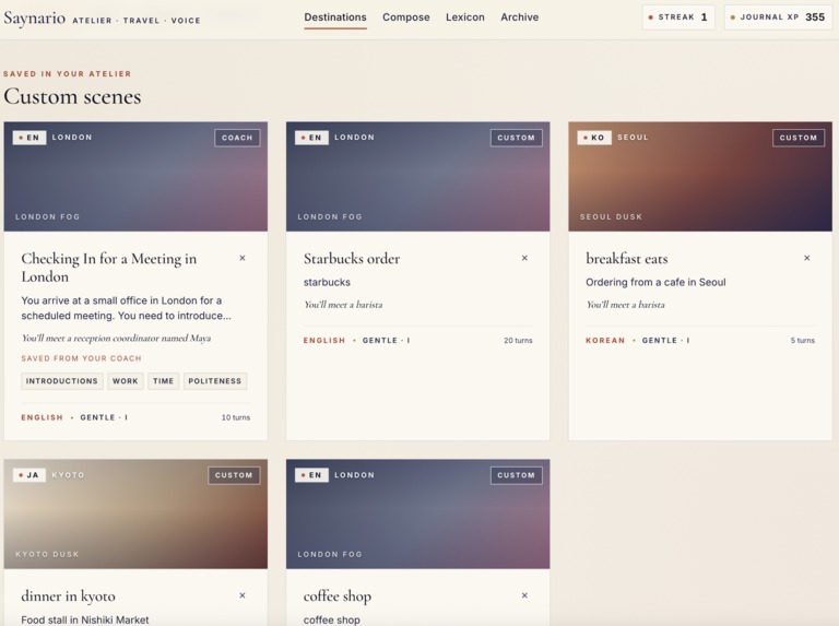 Saynario – screenshot 2
