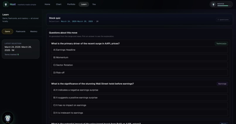 Hoot: AI Stock Coach – screenshot 5