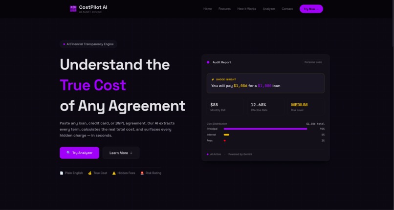 CostPilot AI – screenshot 1