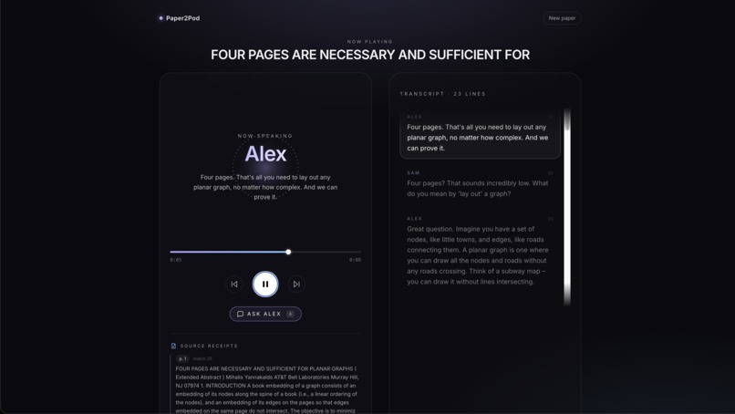 Paper2Pod – screenshot 2