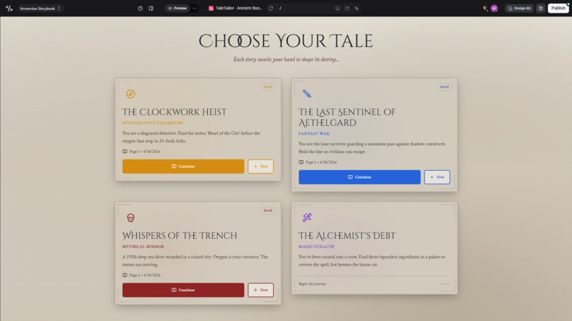 TaleTailor – screenshot 2