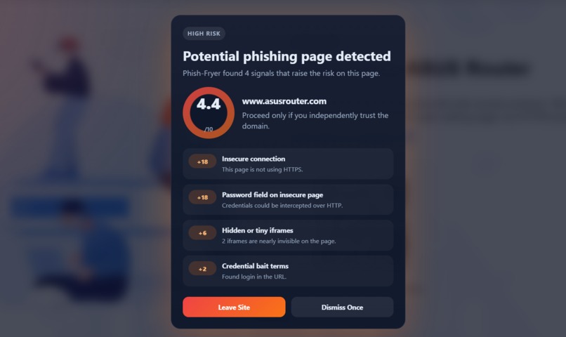 PhishFryer – screenshot 1