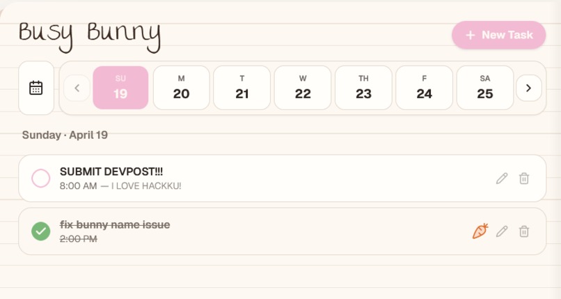 Busy Bunny: A Gamified To-Do List – screenshot 2